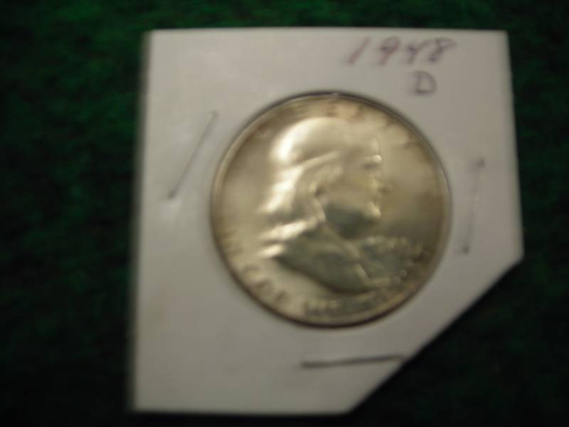 1948 D Franklin Half AU-BU