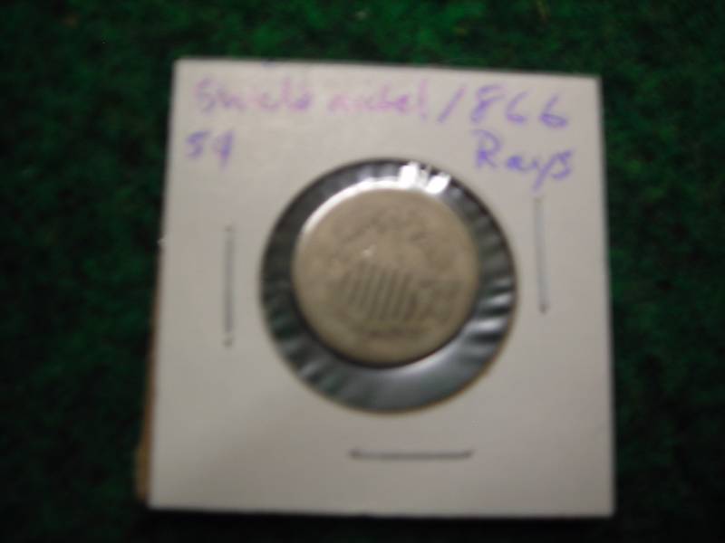 1866 Shield Nickel With Rays