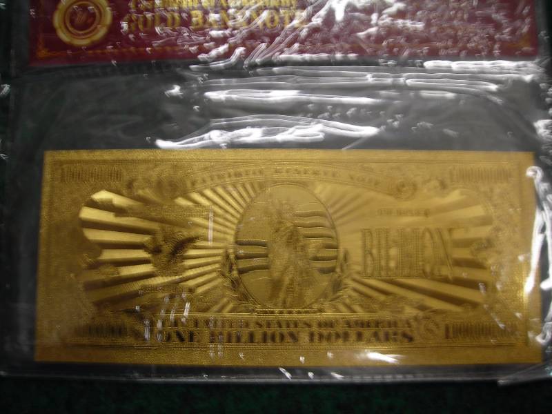 $100,000,000 Gold Bank Note With COA 24K (No Guarantee Of Quality Or Quantity)