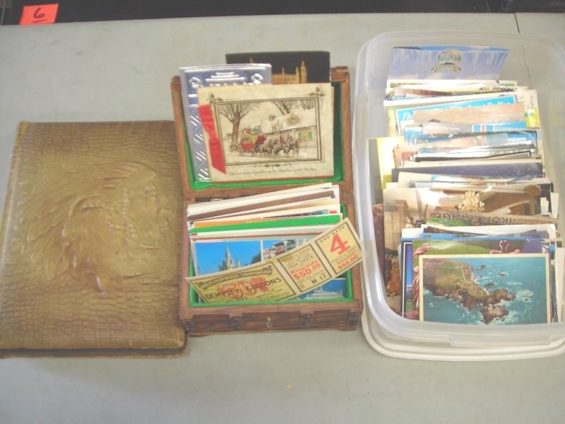 Collection Of Postcards, Antique Albums From Early 1900s, 100s Of Vintage Postcards From All Over The World (Many From 50s, 60s, & 70s