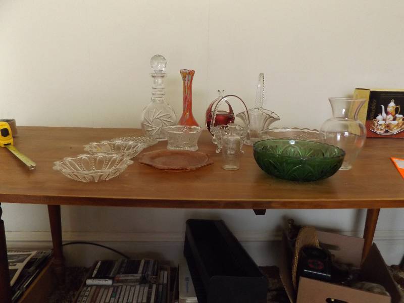 Bride Baskets, Decanter, and Medicine Bottle