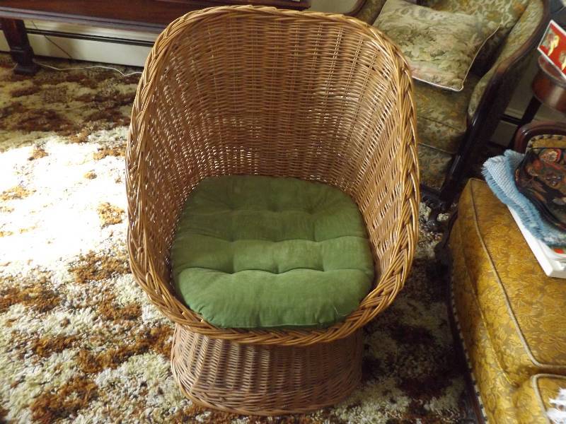 Wicker Chair with Cushion