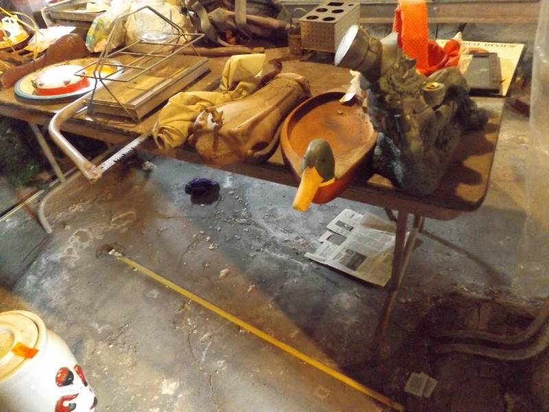 6Ft Folding Table and Contents