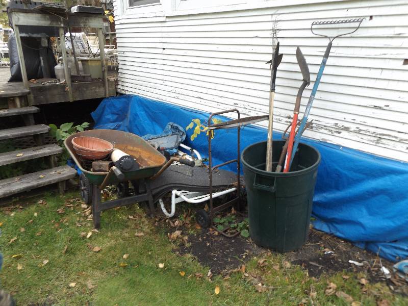 Wheel Barrow and Tools