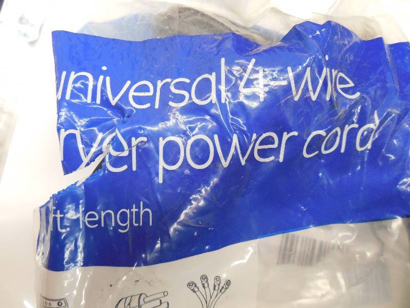 Universal 4-wire dryer power cord