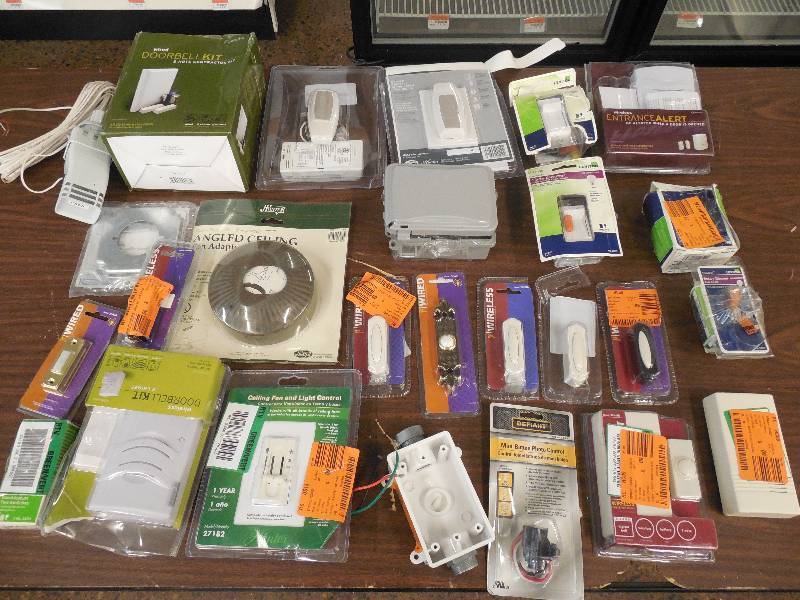 Lot of electrical items - door bells  outlets