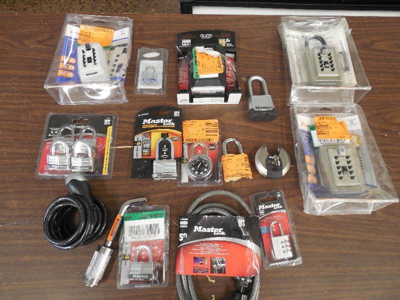 Lot of master lock paddlocks & Lock boxs
