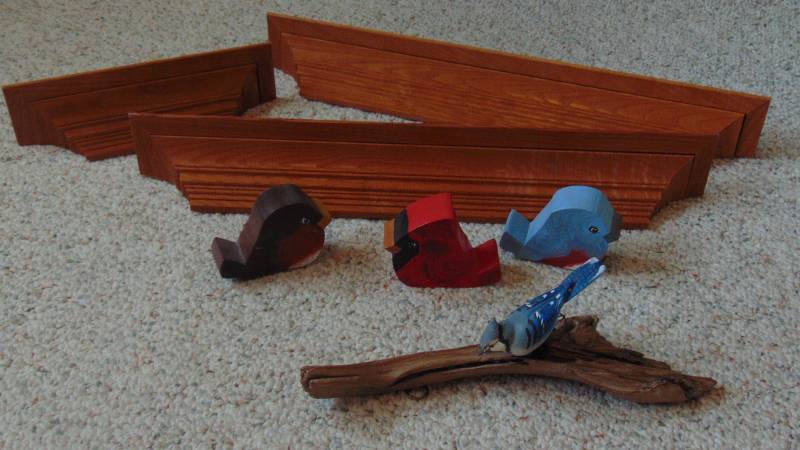 Wall Shelfs & Decorative wood Birds