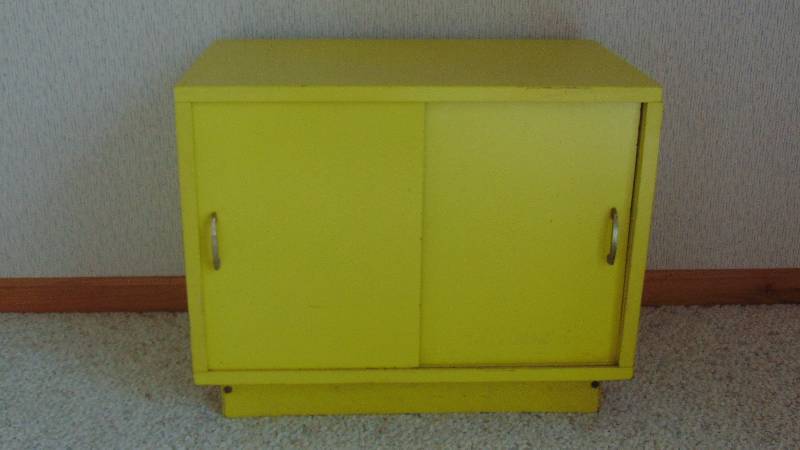 Yellow Metal Cabinet