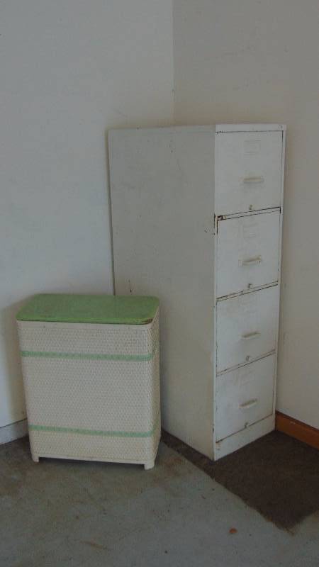 Tall File Cabinet & Hamper