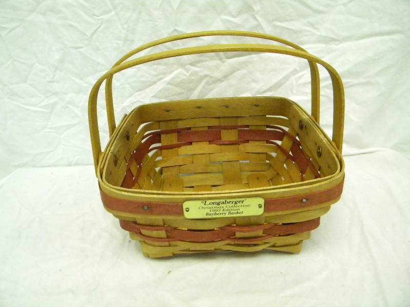Longaberger 1993 Edition Red Christmas Collection Bayberry Basket