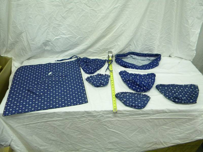 Longaberger Blue Heritage Pattern Basket Liner Lot