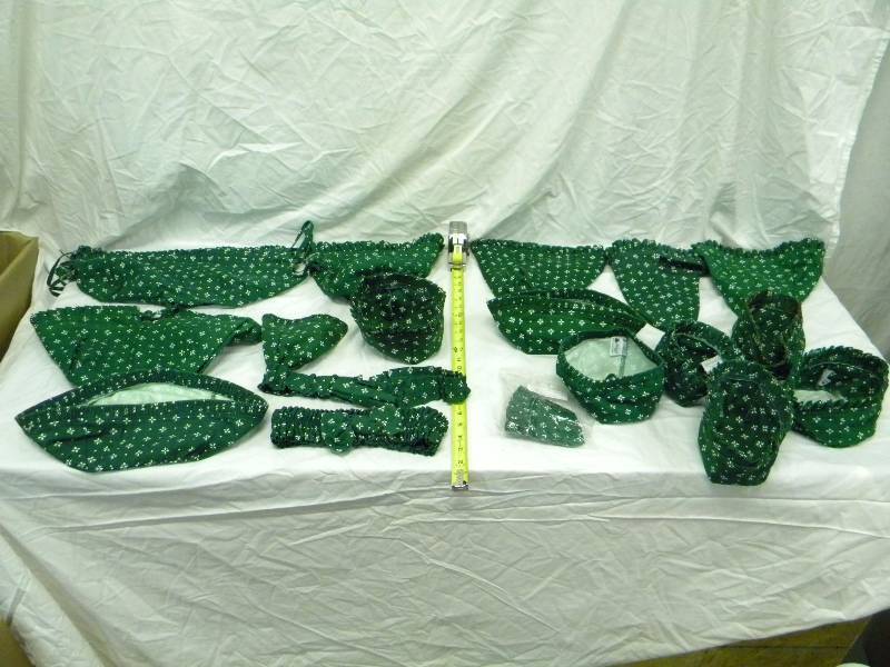 Longaberger Green Heritage Pattern Basket Liner Lot
