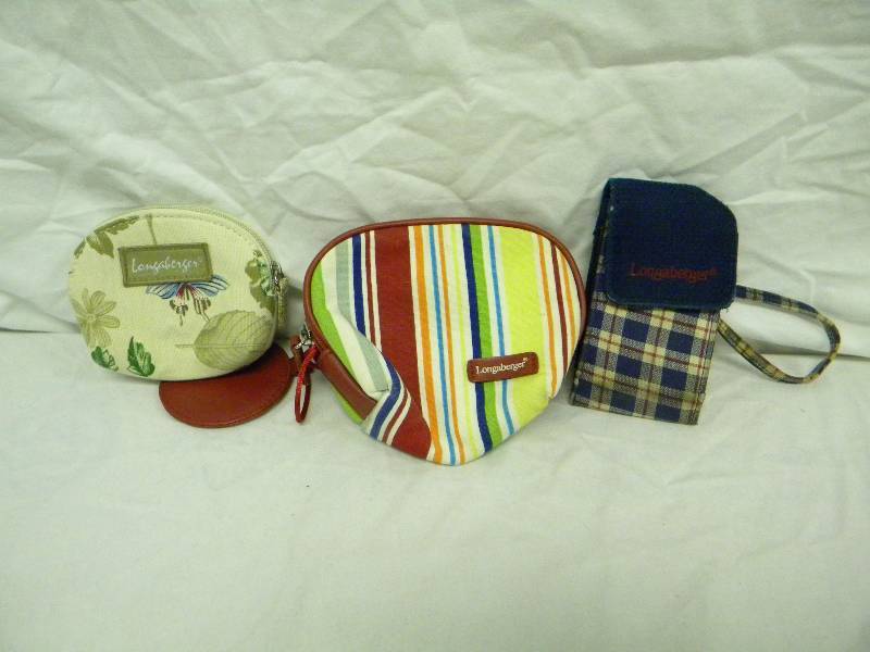 Longaberger Coin Purse and Cell Case Lot
