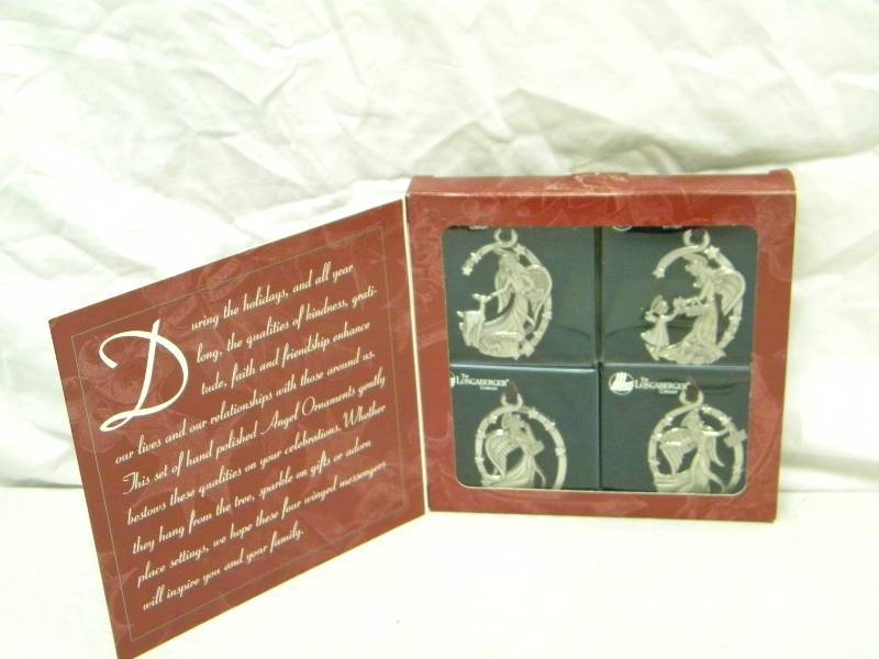 Longaberger Pewter Angel Ornaments