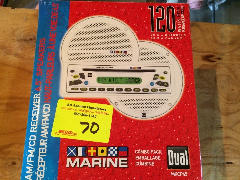 lot 70 image: (2) 6.5 duel cone speakers - new never used