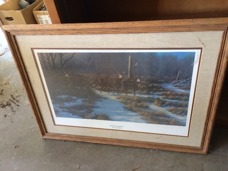 lot 125 image: Book Shelf and 2 pictures