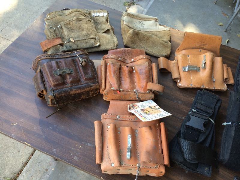 lot 133 image: Assorted tool belts, pouches, safety belts