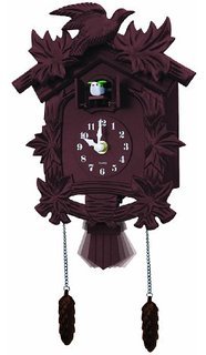 lot 47 image: Pendulum Cuckoo Wall Clock - Walnut retail $89