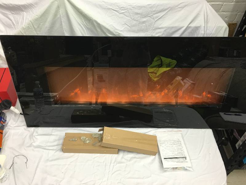 lot 6 image: 50 Wall-Mount Electric Fireplace retail $299
