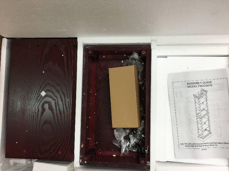 lot 85 image: Curio Display Cabinet in Cherry Finish retail $314