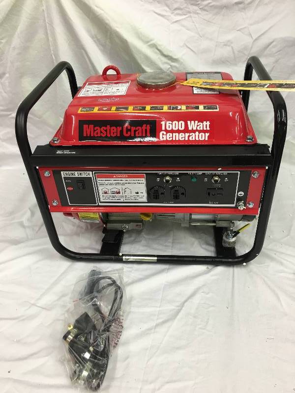 Master Craft 1600Watt Generator retail 359 October merchandise