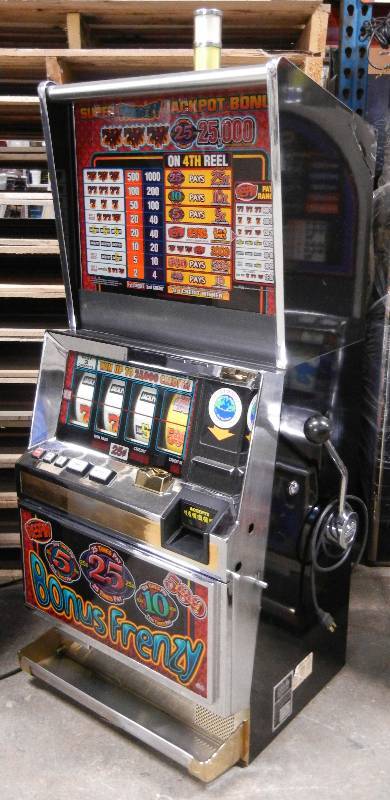 lot 1002 image: BALLY S6000 SUPER BONUS FRENZY SLOT MACHINE
