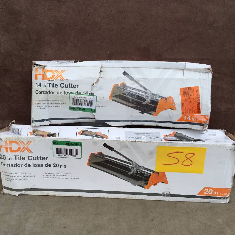 lot 58 image: Lot of HDX Tile Cutters