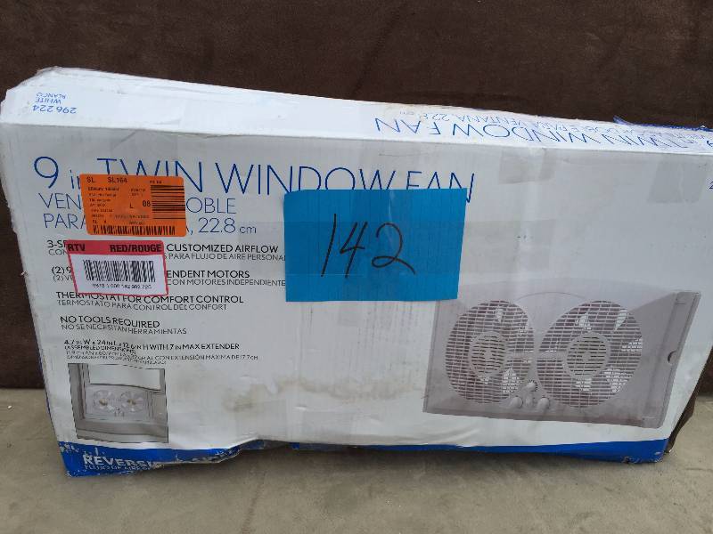 lot 142 image: Twin Window Fan