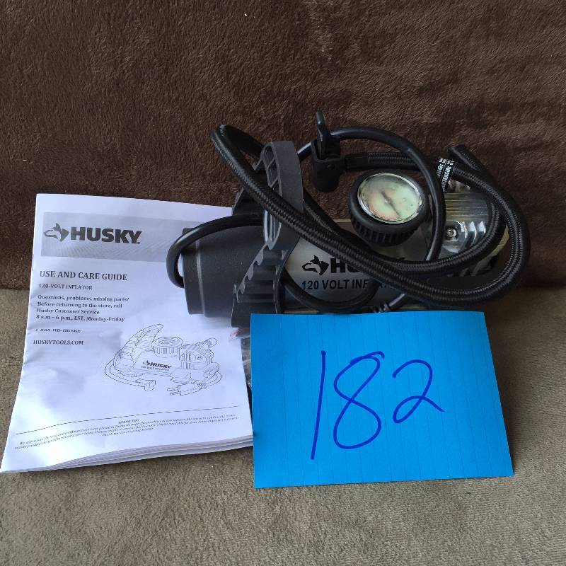 lot 182 image: Husky Inflator 120V