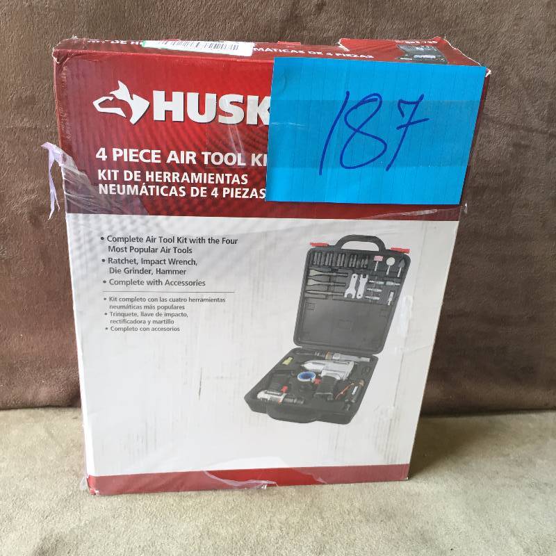 lot 187 image: Husky 4 PC Air Tool kit