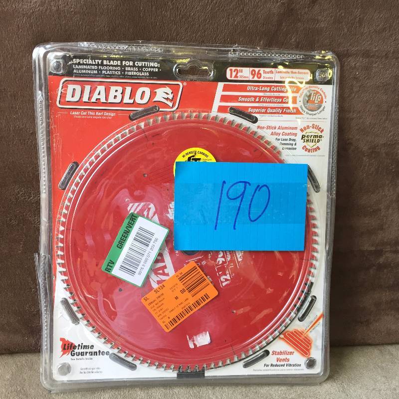 lot 190 image: Diablo 12 96 teeth Blade