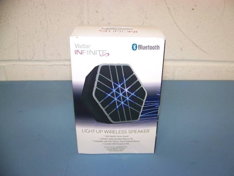 Vivitar, Infinite, Light-Up Wireless Speaker with Bluetooth technology - BRAND NEW