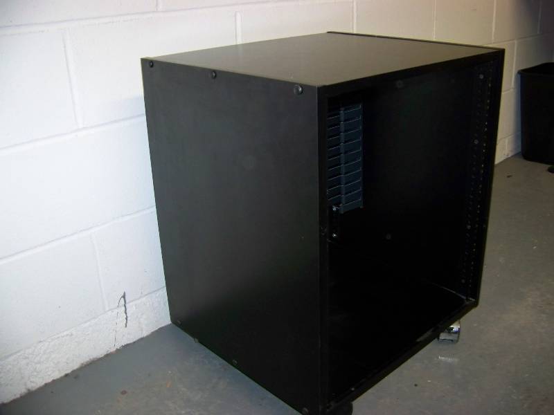 Wood Encased, Audio  Video Equipment  Component Rack on Wheels