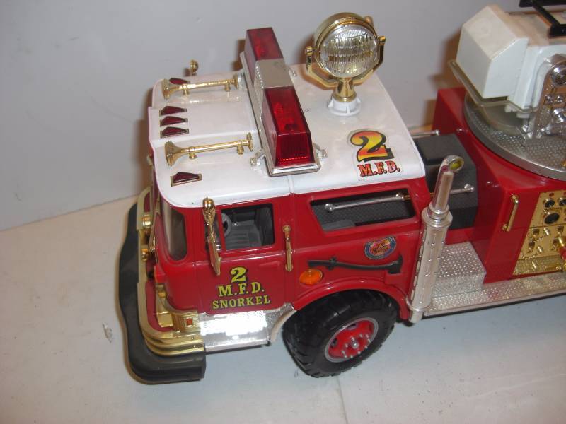 New Bright Metro Fire Truck with Remote & Fisher Price Cab, Nylint Hook & Ladder