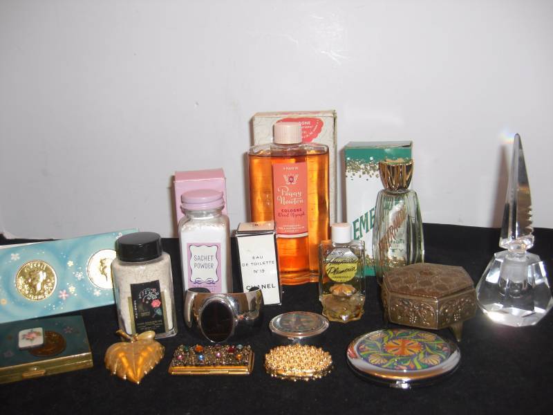 Ladies Vanity - Perfume bottles, Sachets, Princess Marchella Solid Perfume Bracelet & Pins