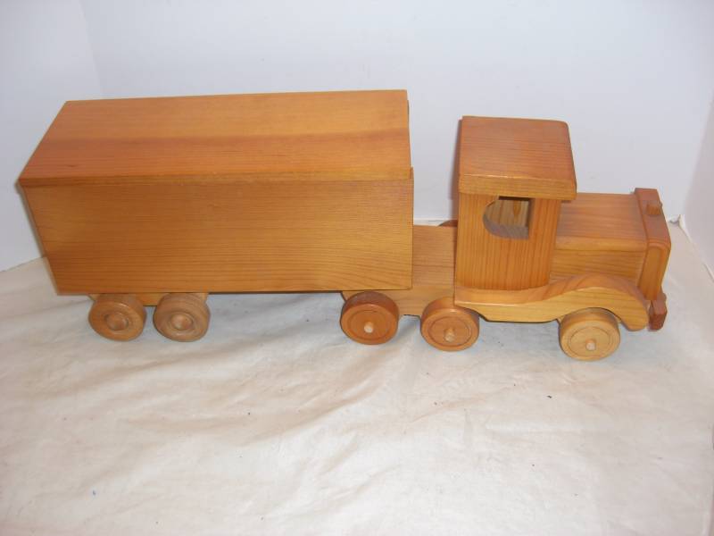 Handcrafted Wood Toys - Semi-Truck, Bi-Plane
