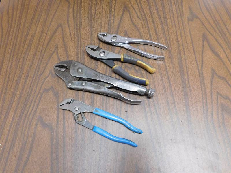 lot 66 image: pliers lot channel lock, vise grip and two pliers