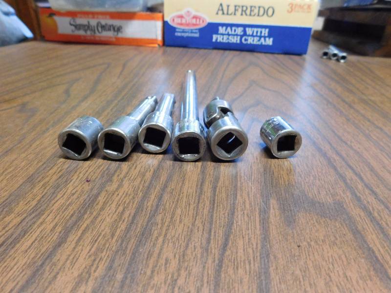lot 93 image: 6 craftsman socket extensions one is a swivel
