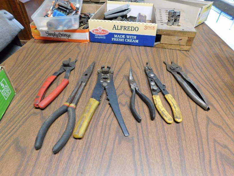 lot 98 image: specialty pliers lot snap ring and lock ring and more see photos
