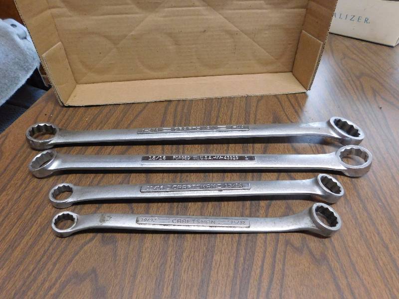 lot 129 image: 4 standard Craftsman wrenches see photos