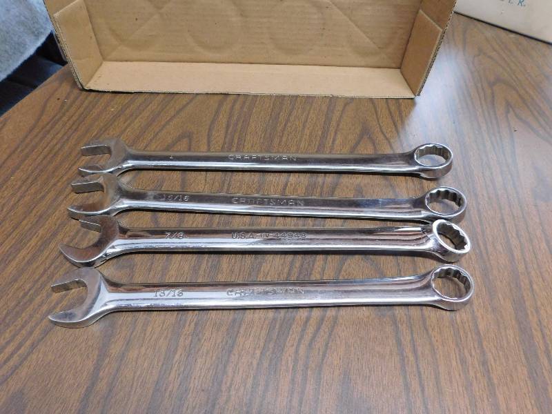 lot 131 image: 4 standard Craftsman wrenches see photos