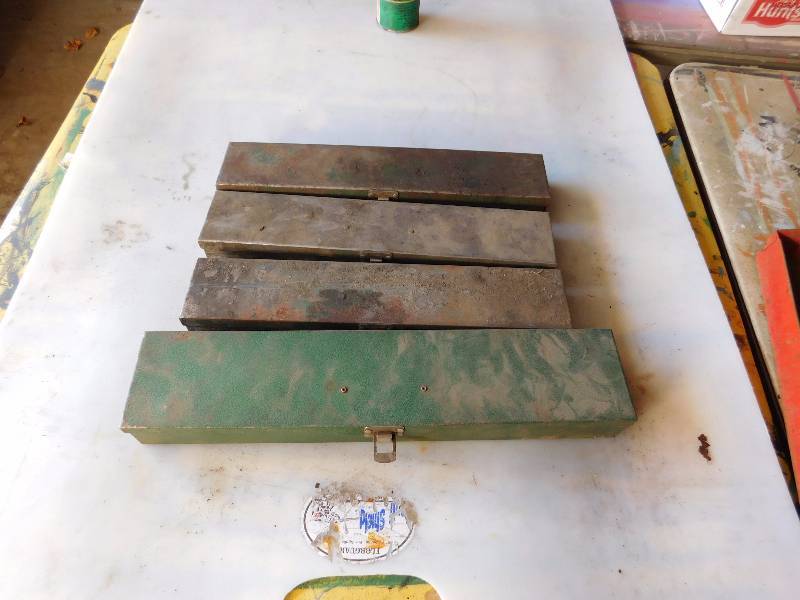 lot 164 image: 4 empty vintage S-K small tool boxes