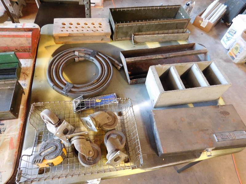lot 135 image: shop shelf lot see photos several boxes metal & wood and more