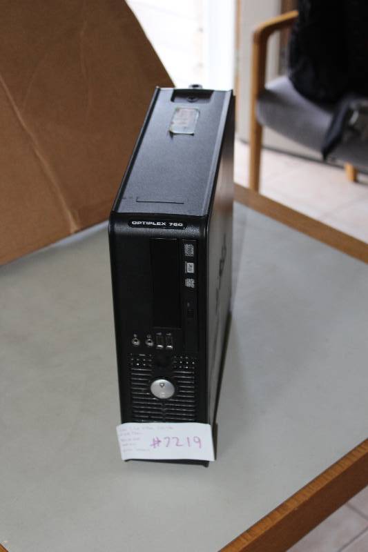 lot 10 image: Dell Desktop core 2 duo e7300 2.66GHz, 4GB ram, 80 GB hard drive, DVD burner, Vista business installed, tested and operational