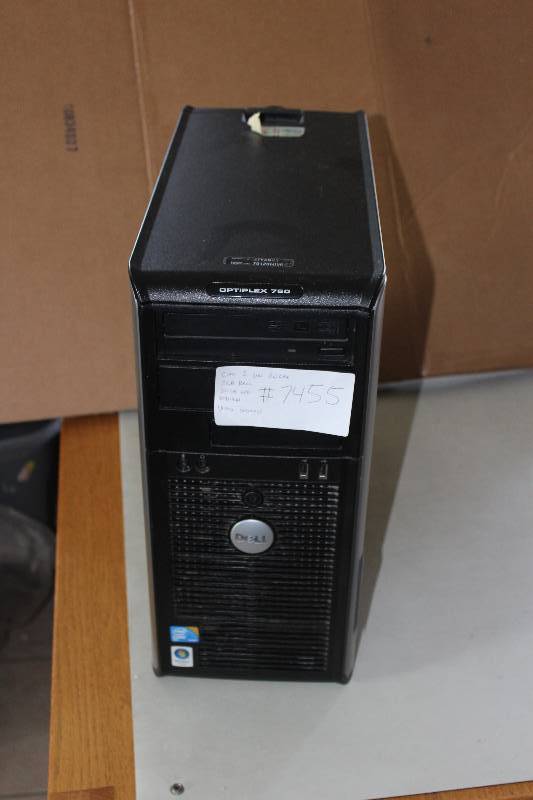 lot 7 image: Dell Desktop core 2 duo 3.0GHz, 2GB, 80 GB hard drive, DVD-ROM, Vista business in installed, tested and opertional