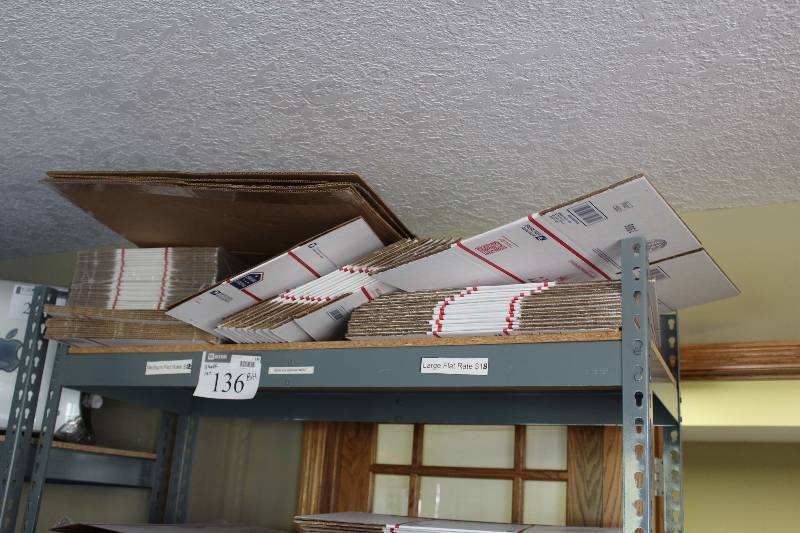 lot 136 image: new shipping boxes, misc sizes