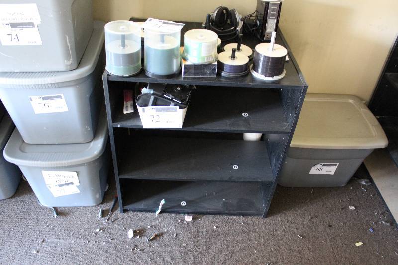 lot 152 image: wood book shelves, tested and operational