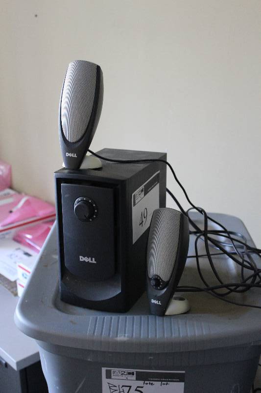 lot 49 image: dell subwoofer and speakers, tested and operational