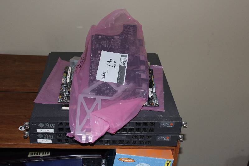 lot 47 image: desktop motherboard with misc electronics, tested and operational